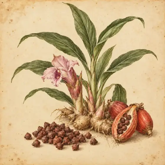 Planche botanique : la maniguette